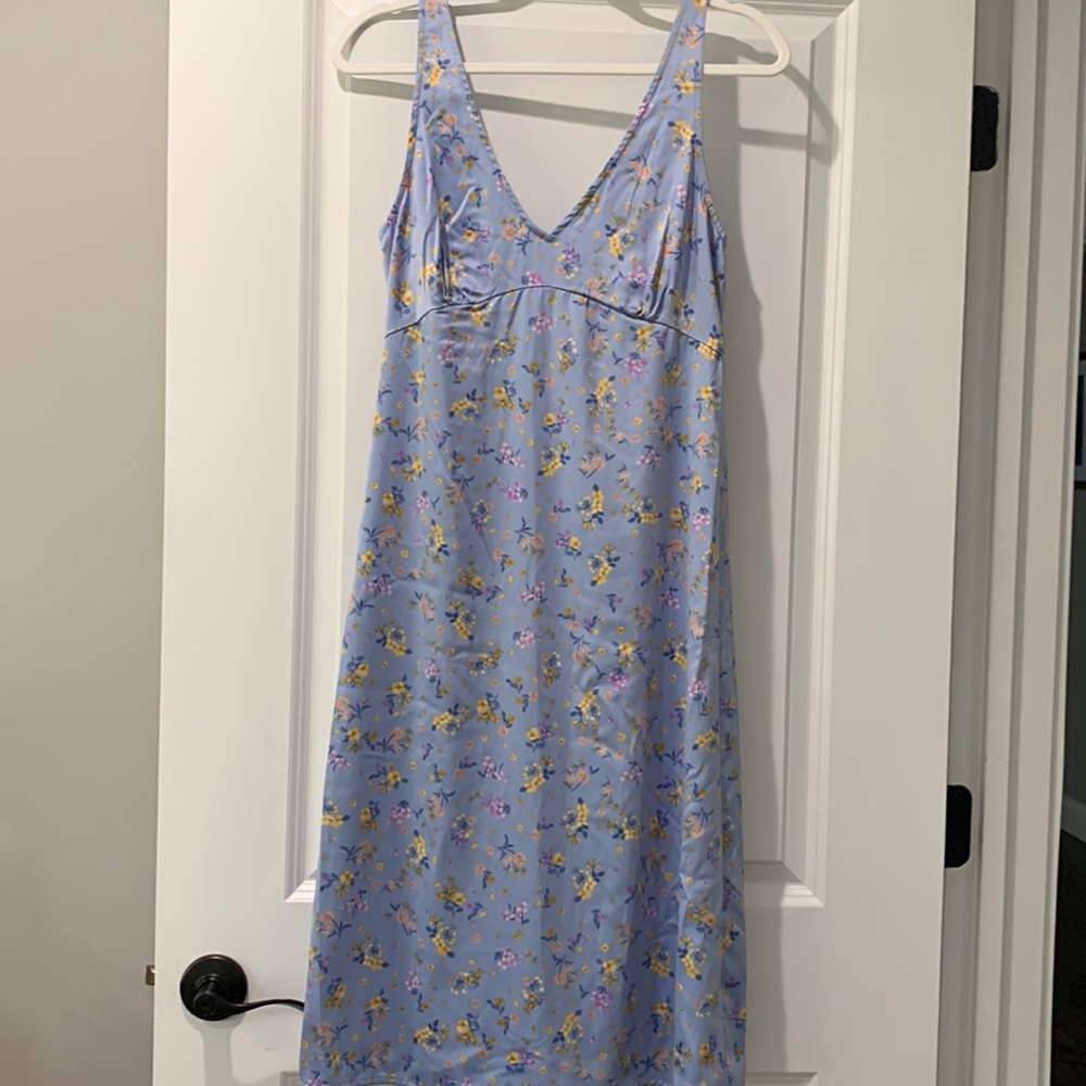 Women’s Light Blue satin slip dress